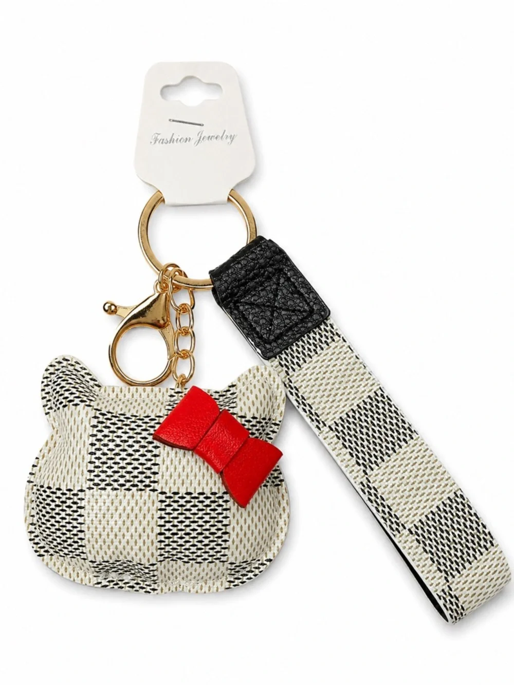 Soft Plush Cat Keychain – White or Brown Cat – Cute Bag Charm – Choose Your Fav!